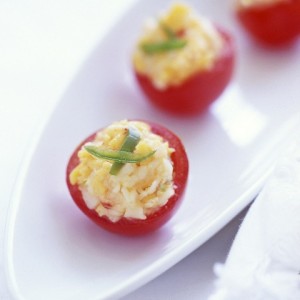 Cherry Tomatoes with Jalapeno-Pimiento Cheese
