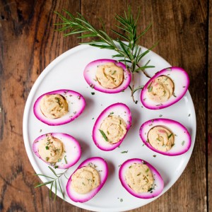 Beet-Pickled Deviled Eggs