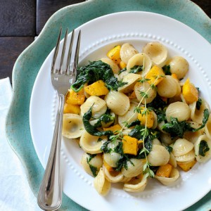 Roasted Pumpkin Pasta with Thyme Browned Butter Sauce
