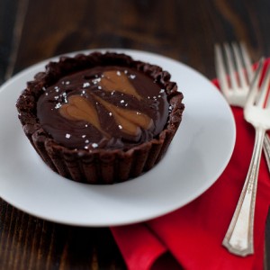 Chocolate Caramel Tartlets for Two