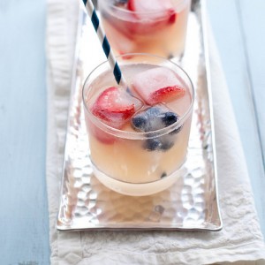 Sparkling Lemonade with Fresh Berry Ice