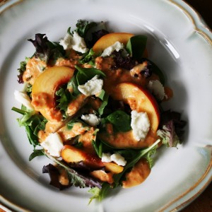 Peach Salad with Ginger Dressing