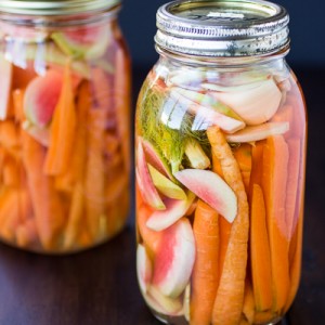 Carrot and Watermelon Radish Pickle