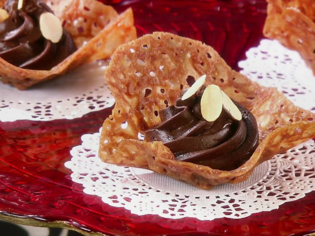 Chocolate & Amaretto Mousse in Almond Lace Bowls<br>