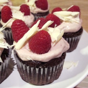 Chocolate<br> Raspberry Cupcakes<br>