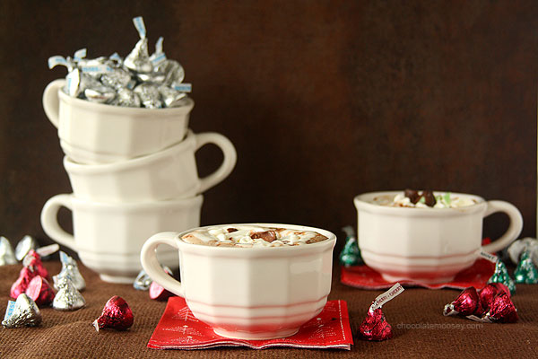 Cherry Cordial and Mint Truffle Kiss Hot Chocolate w/ Marshmallow Whipped Cream