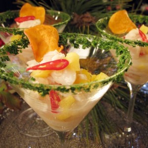 Fresh Scallop <br>and Pineapple Ceviche<br>