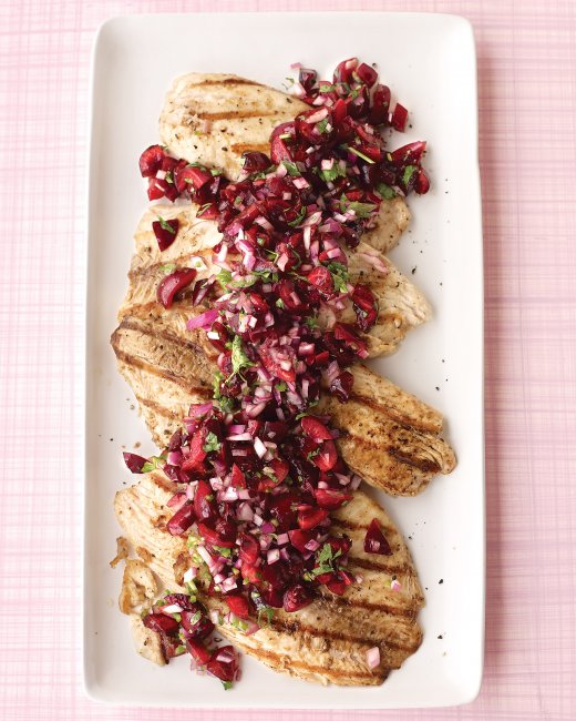 Grilled Tilapia <br>with Cherry Salsa