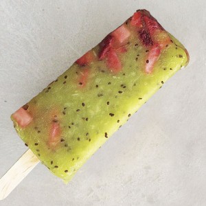 Kiwi-Strawberry Ice Pops