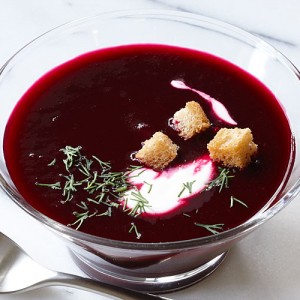 Chilled Beet and Beet Green Soup
