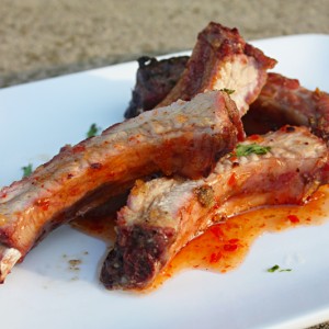 Grilled Mekhong Baby Back Ribs with Thai Sweet Chili Sauce