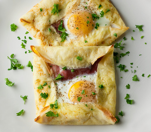 Ham and Egg Crepe Squares