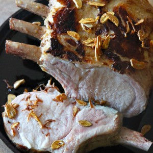 Pork Rib Roast with Crispy Garlic and Lemongrass