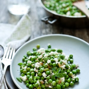 Fresh Pea, Cheese and Herb Salad