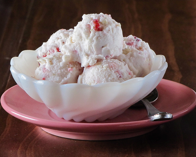 Strawberry-White Chocolate Ice Cream