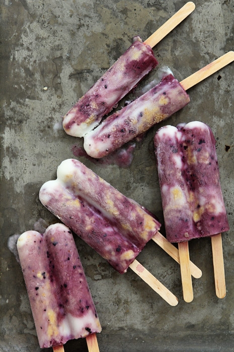 Blueberry Cabernet Cheesecake Poptails