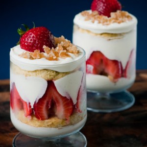 Ginger White Chocolate Strawberry Trifles