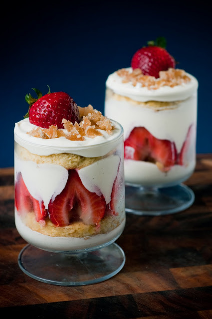 Ginger White Chocolate Strawberry Trifles