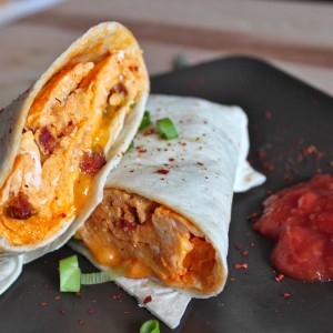 Burrito with Chorizo and Eggs