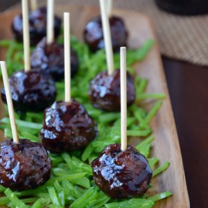 Asian Meatballs with Hoison-Blackberry Glaze