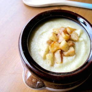 Celery Root Soup with Caramelized Apples