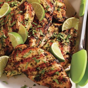 Grilled Thai Chicken Breasts with Herb-Lemongrass Crust