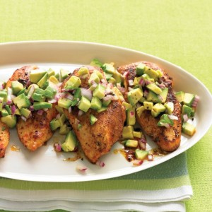 Cayenne Rubbed Chicken with Avocado Salsa
