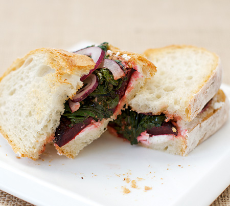 Roasted Beet and Goat Cheese Sandwiches