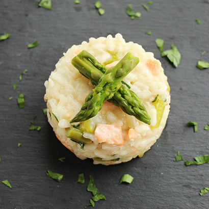 Asparagus and Salmon Risotto