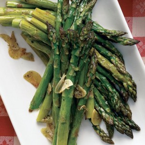Garlicky Roasted Asparagus