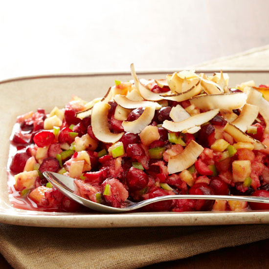 Pineapple Cranberry Relish with Toasted Coconut