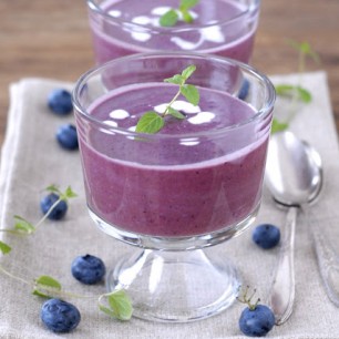 Chilled Blueberry Soup with Mint