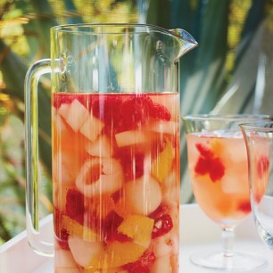 Riesling Sangria with Lychees