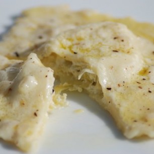 Artichoke Ravioli in a Lemon-Cream Sauce