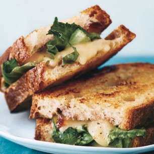 Grilled Cheese with Onion Jam, Taleggio and Escarole
