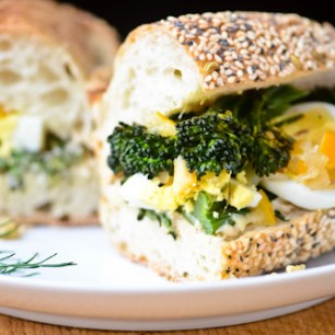 Roasted Broccolini Sandwich with Meyer Lemon Fennel Relish