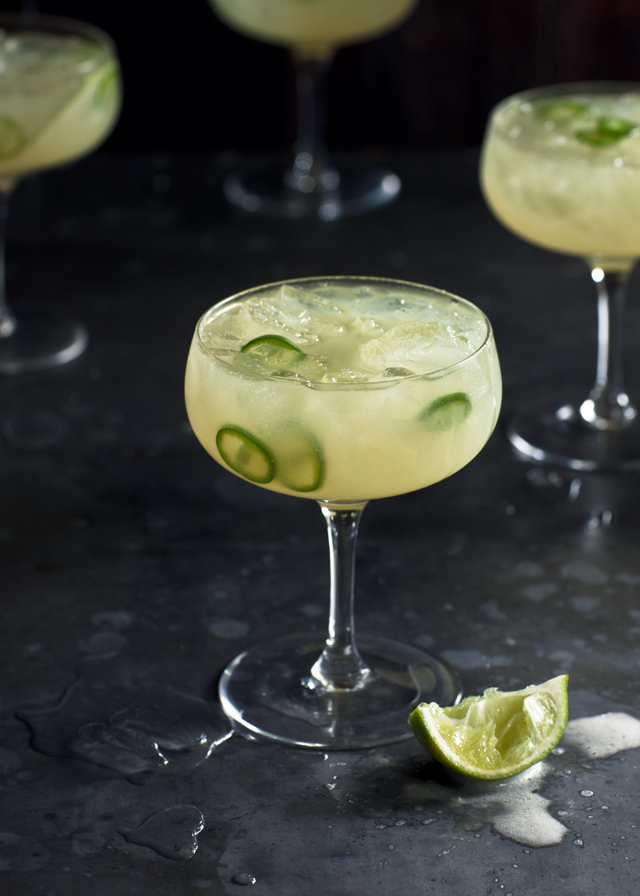 Sour Apple and Green Chilli Margaritas