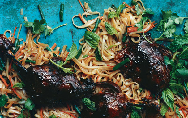 Asian Noodles with Barbecued Duck Confit