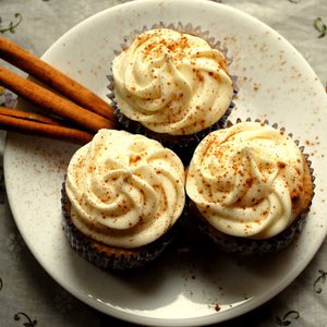 Apple Cider Cupcakes with Cider Spiked Cream Cheese Frosting