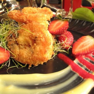 Panko Shrimp with Strawberry Aioli