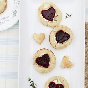 Beet and Goat Cheese Puff Pastry Love Bites