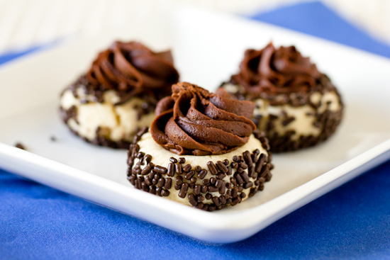 Chocolate Sprinkle Thumprint Cookies