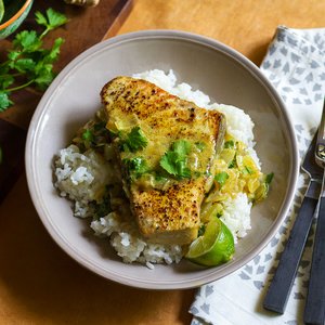 Seared Coconut-Vindaloo Swordfish