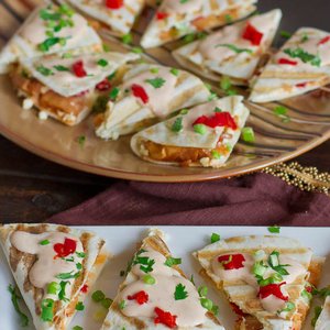 Smoked Salmon Quesadillas with Creamy Chipotle Sauce