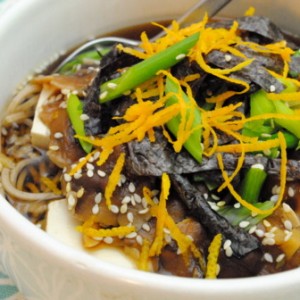 Soba Noodle Soup<br> with Shitakes and Tofu<br>
