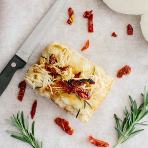 Sun-Dried Tomato, Onion and Rosemary Focaccia Bread