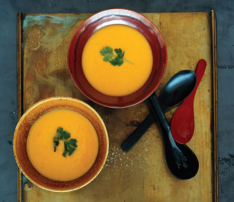 Pumpkin, Corn and Lemongrass Soup