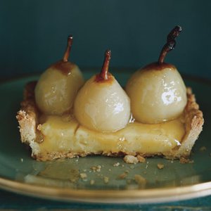 Seckel Pear Tart with Poire William Cream
