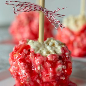 Candy Apple Popcorn Balls