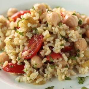 Brown Rice Salad with Cumin and Lime Vinaigrette